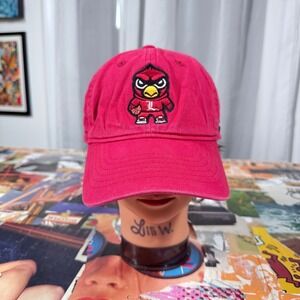 Louisville Cardinals Mascot Hat Cap Zhephyr‎ Pink Adjustable Baseball Adult